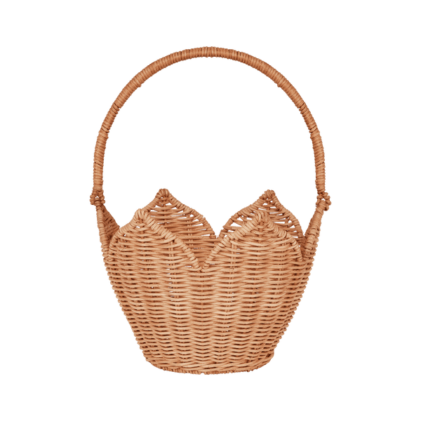 Rattan Poinsettia Carry Basket | Natural