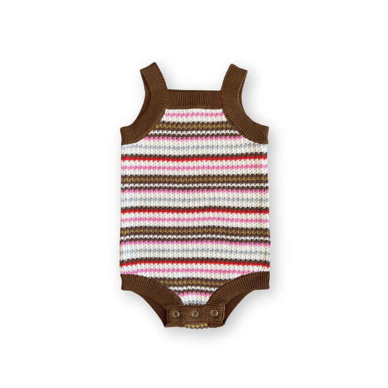 Organic Sunshine Stripe Knit Romper