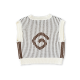 Organic Swirl Knit Vest - Milk