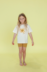 Organic Knitted Rib Bike Shorts - Mustard