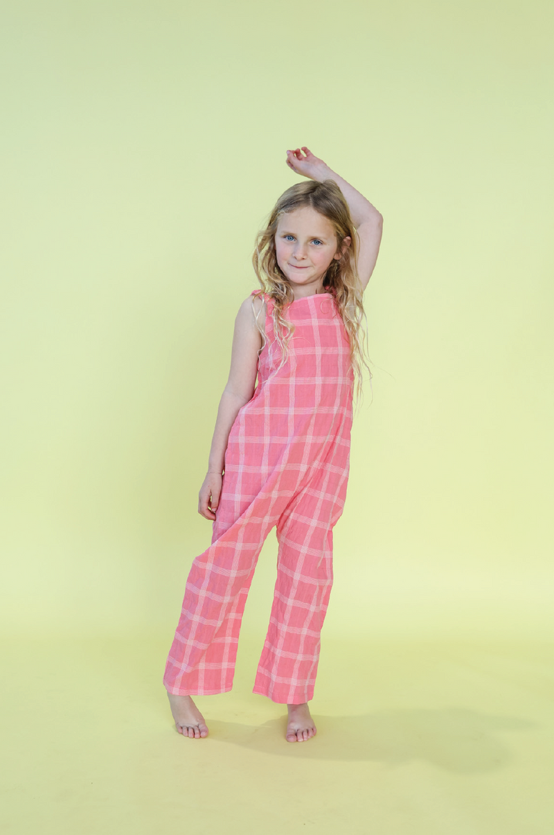 Cotton Check Playsuit