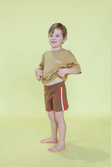 Organic Milano Knit Shorts - Brownie