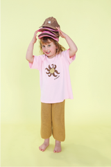 Organic Open Knit Pants - Mustard