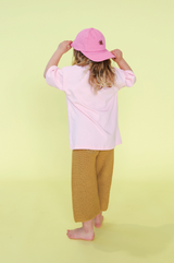 Organic Open Knit Pants - Mustard