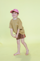 Organic Milano Knit Shorts - Brownie