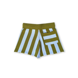 Organic Vertical Stripe Knit Shorts - Ocean & Leaf