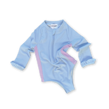 Zip Long Slv One Piece - Ocean