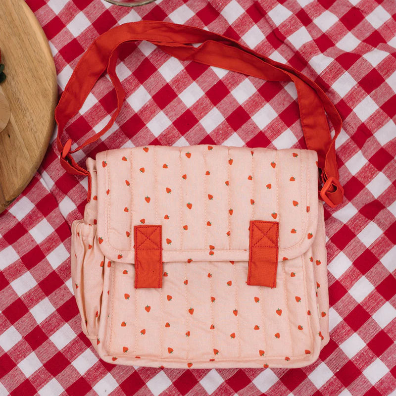 Carrie Convertible Changing Bag + Mat - Strawberry