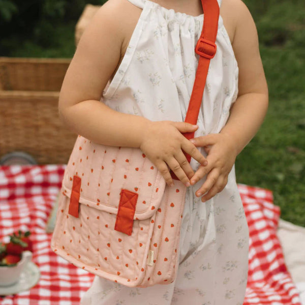 Carrie Convertible Changing Bag + Mat - Strawberry