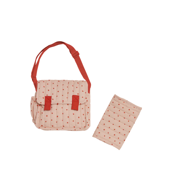 Carrie Convertible Changing Bag + Mat - Strawberry