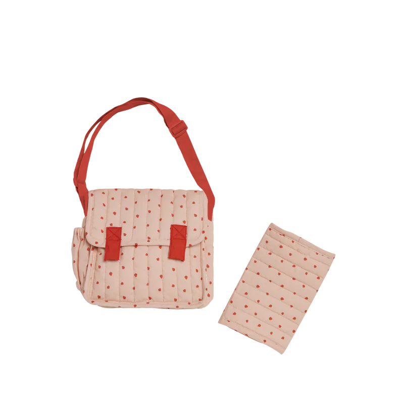 Carrie Convertible Changing Bag + Mat - Strawberry