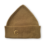 Organic Ribbed Super Pixie Beanie - Coffee