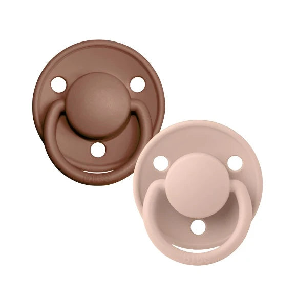 BIBS De Lux | Silicone - One Size - Woodchuck/Blush 0-3 years