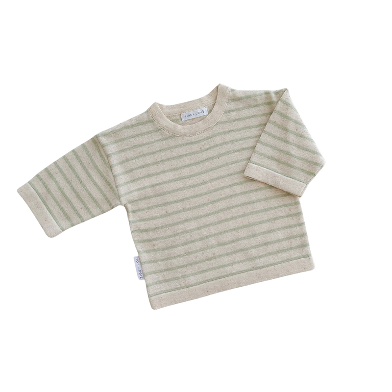 ZL LONG SLEEVE TEE | BISCOTTI STRIPE