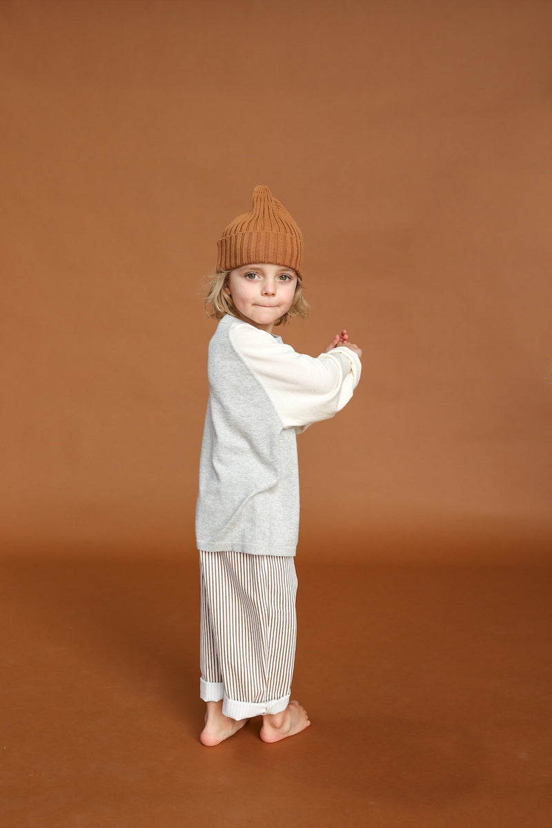 Raglan Long Sleeve Tee - Grey Marle