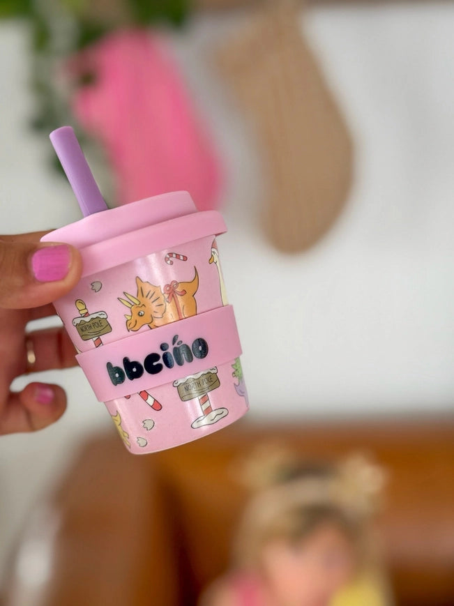 Santa’s Little Sipper in Pink - 120ml (Straw Included)