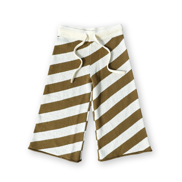 Diagonal Stripe Knit Flares