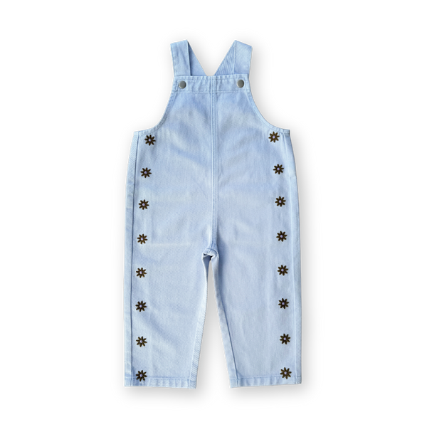 Organic Embroidery Posy Overalls