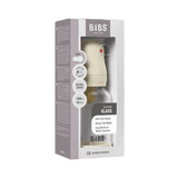 BIBS Glass Baby Bottle Complete Set 120ml Latex - Ivory