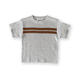 Organic Twin Striped Ribbed Knit Tee