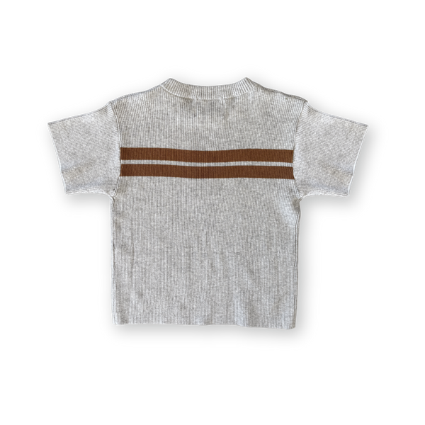 Organic Twin Striped Ribbed Knit Tee