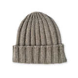 Merino Blend Ribbed Beanie - Grey