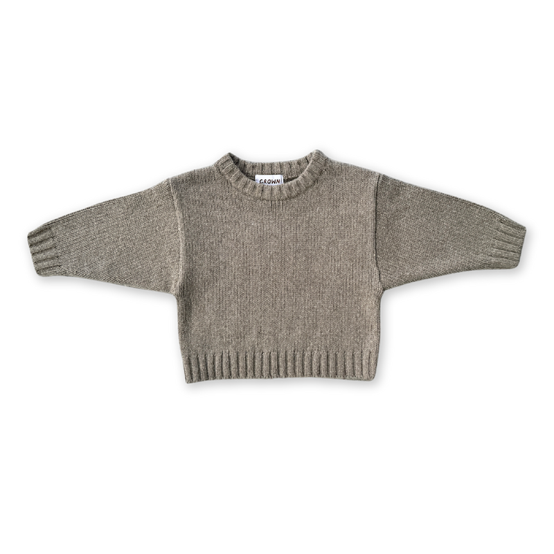 Merino Blend Everyday Pull Over - Grey