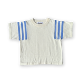 Knitted Stripe Sleeve Knitted Tee
