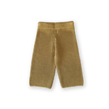 Organic Open Knit Pants - Mustard