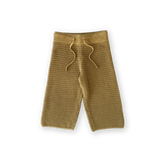 Organic Open Knit Pants - Mustard