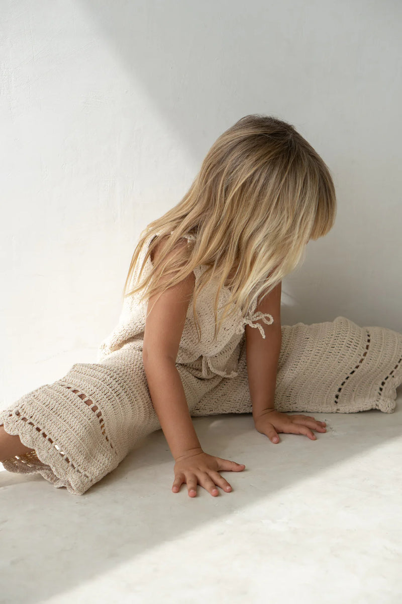 Illoura Crochet Pants | Ecru