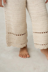 Illoura Crochet Pants | Ecru