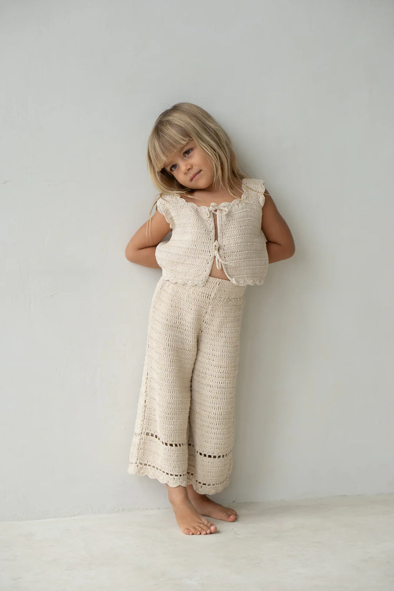 Illoura Crochet Pants | Ecru