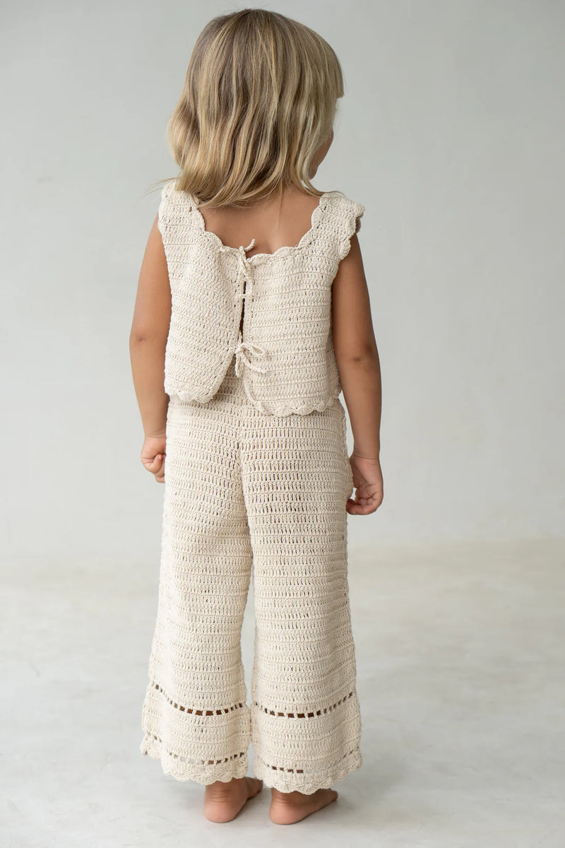 Illoura Crochet Pants | Ecru