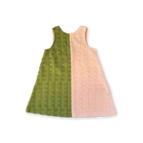 Terry Towelling Flow Dress - Leaf/Peachy