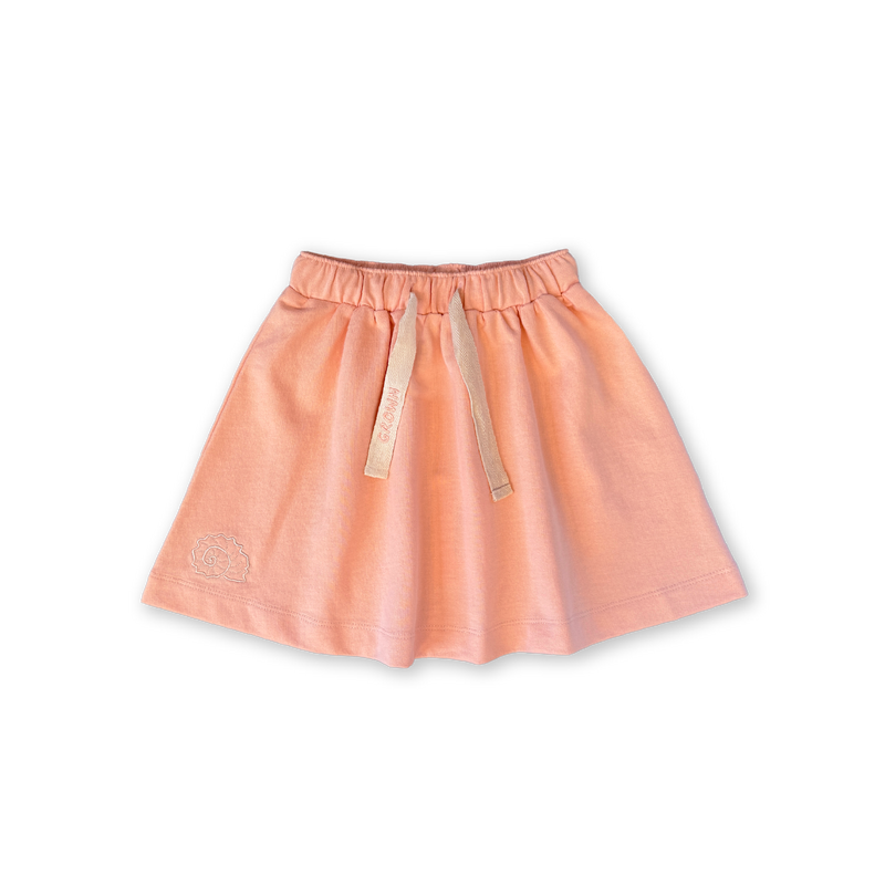 Organic French Terry Shell Skirt - Peachy