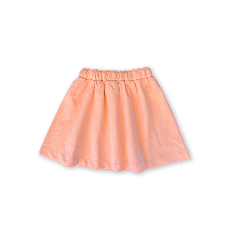 Organic French Terry Shell Skirt - Peachy
