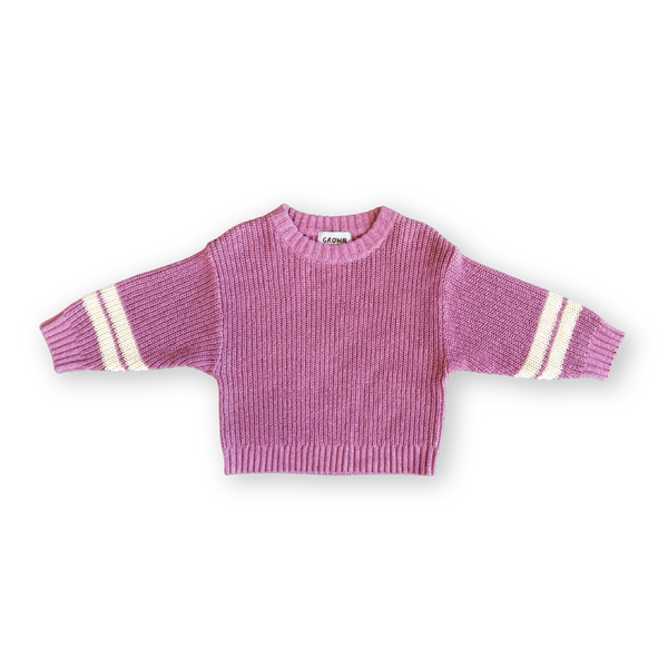 Chunky Rib Pull Over - Raspberry