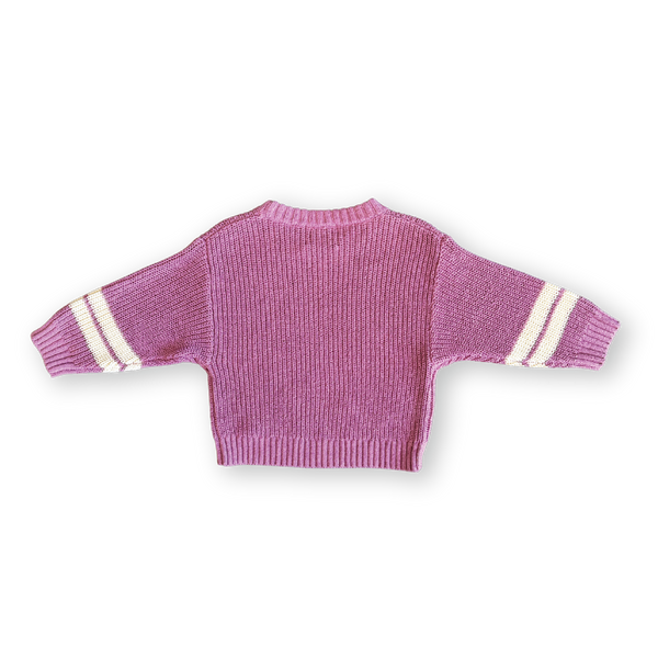 Chunky Rib Pull Over - Raspberry