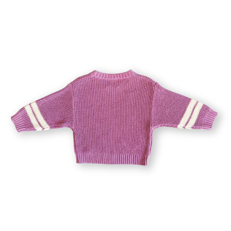 Chunky Rib Pull Over - Raspberry