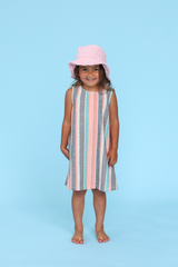 Grown Summer Stripe Shift Cotton Dress