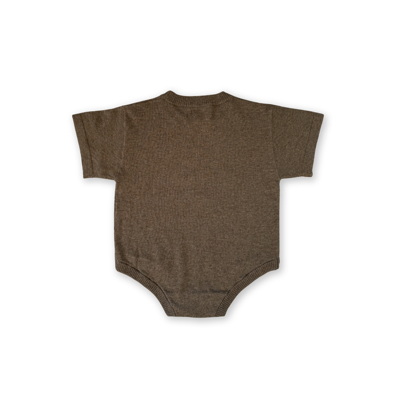 Organic Sardine Oversized Romper - Mud