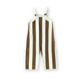 Vertical Stripe Knit Overalls