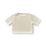 Grown Blanket Stitch Knitted Tee - Dune