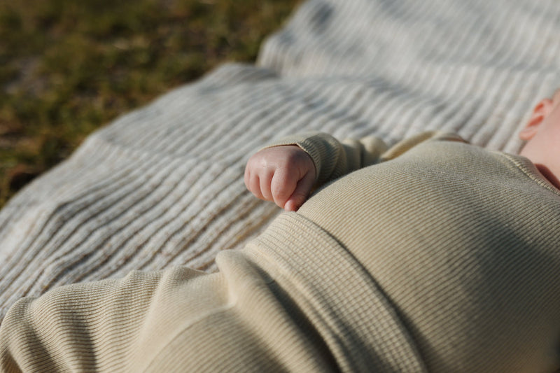 Grown Organic Ribbed Essential Bodysuit - Pistachio