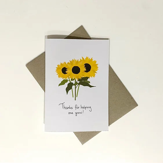 Plantable Seed Card- Thankyou for Helping me Grow