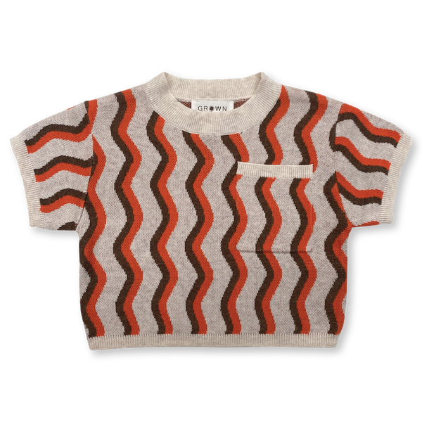 Grown Knitted Tee - Wave