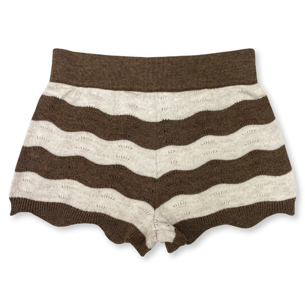 Grown Summer Knit Shorts - Mud/Coconut