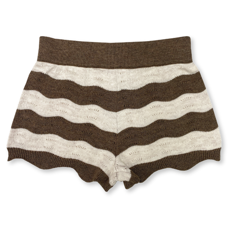 Grown Summer Knit Shorts - Mud/Coconut