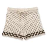 Grown Hand Crochet Shorts - Coconut